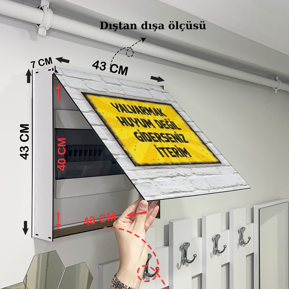 Yalvarmak Huyum Değil Temalı Ahşap Sigorta Saklama Kutusu