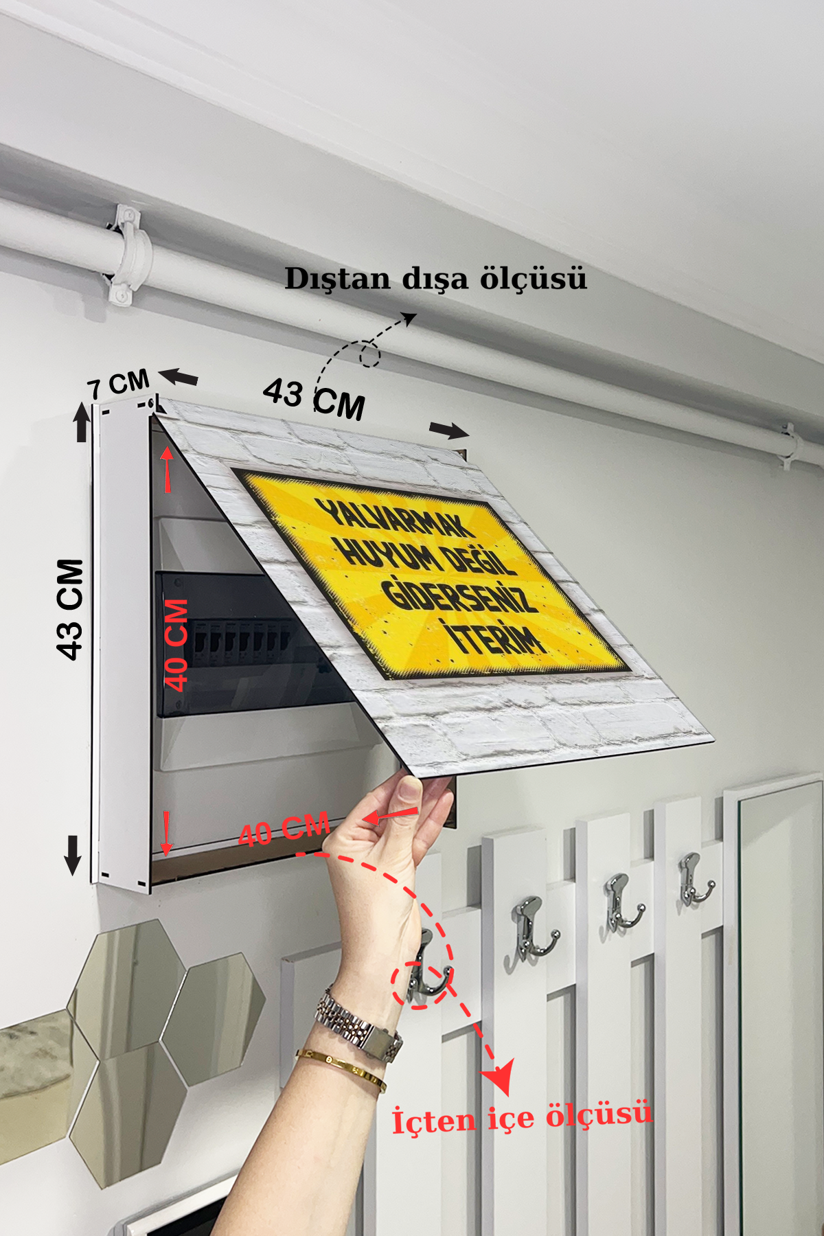 Yalvarmak Huyum Değil Temalı Ahşap Sigorta Saklama Kutusu