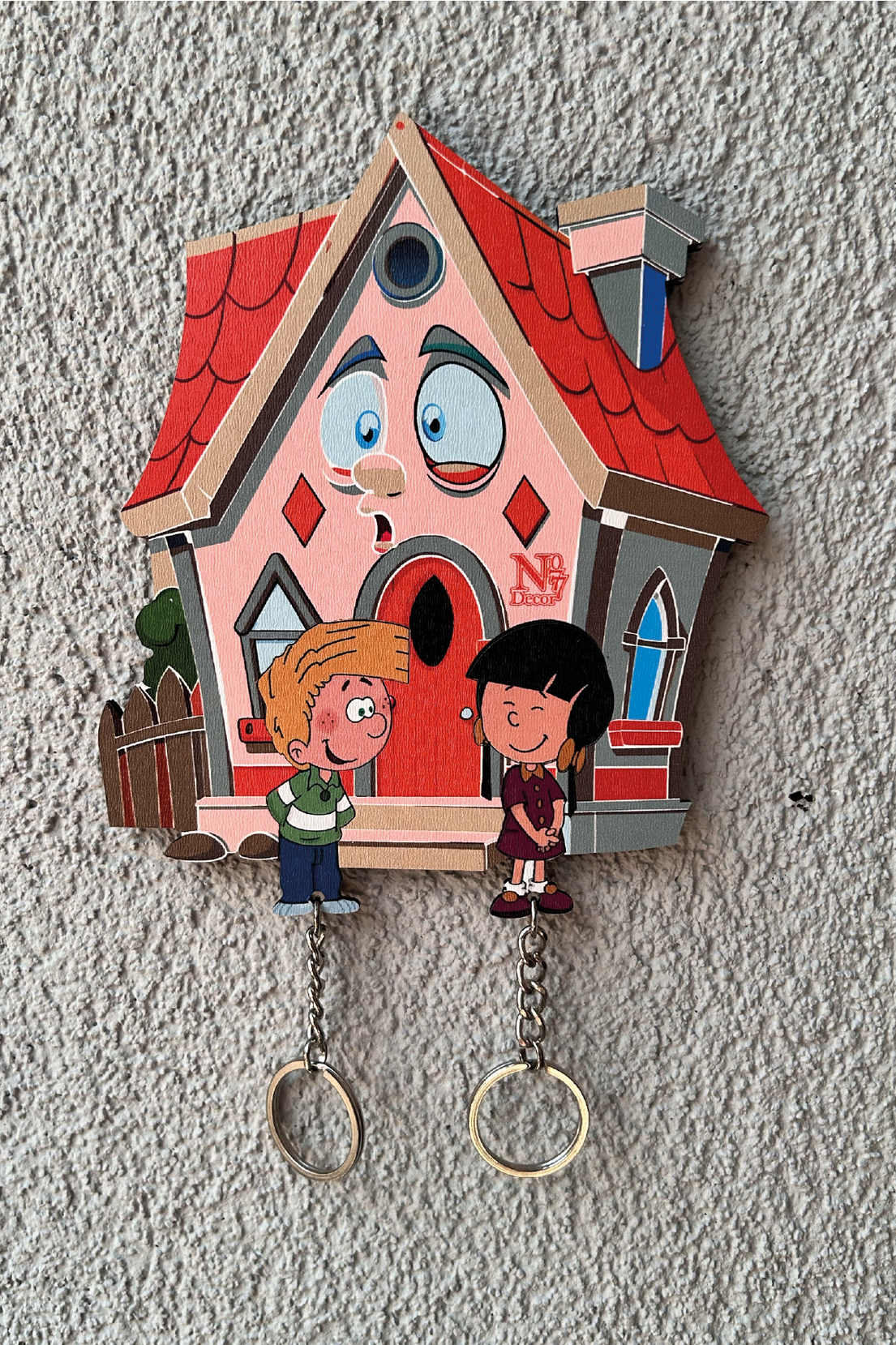 Kişiye Özel Çift & Aile İsimli Duvar Askılı Ahşap Anahtarlık