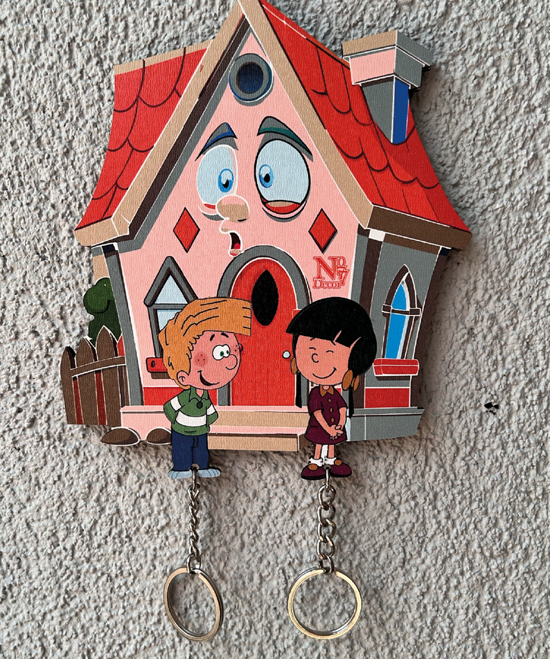 Kişiye Özel Çift & Aile İsimli Duvar Askılı Ahşap Anahtarlık