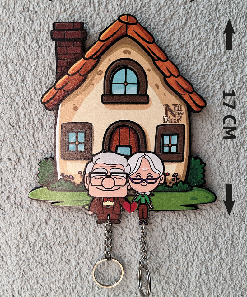 Kişiye Özel Çift & Aile İsimli Duvar Askılı Ahşap Anahtarlık