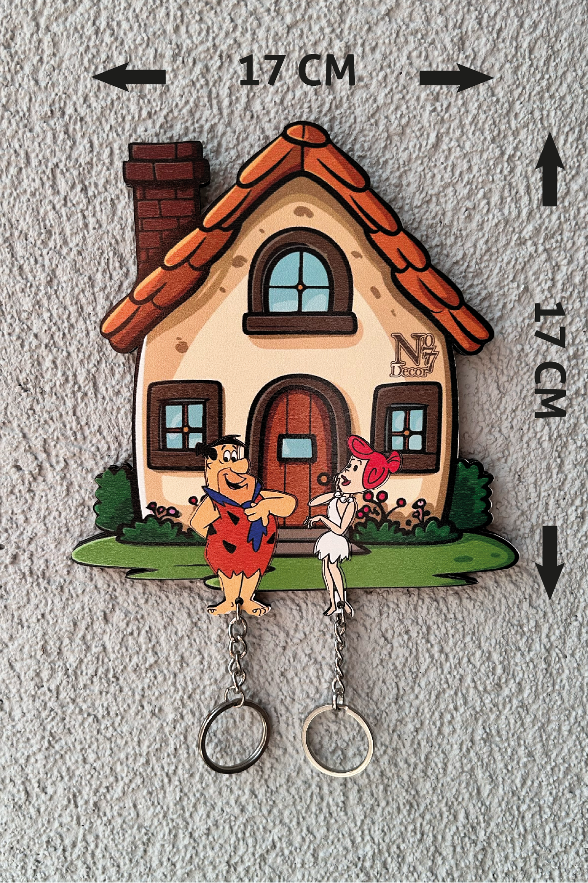 Kişiye Özel Çift & Aile İsimli Duvar Askılı Ahşap Anahtarlık