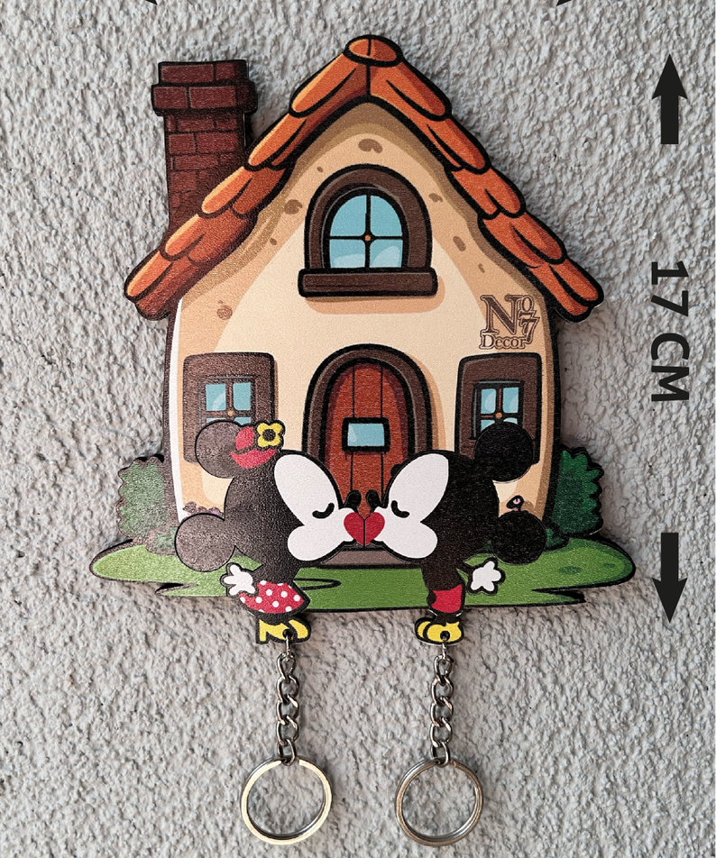 Kişiye Özel Çift & Aile İsimli Duvar Askılı Ahşap Anahtarlık