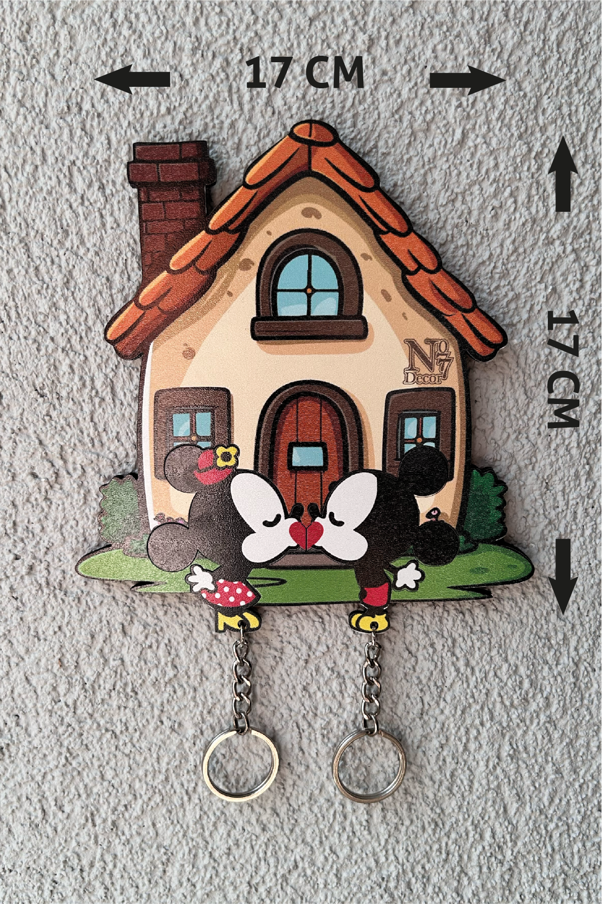 Kişiye Özel Çift & Aile İsimli Duvar Askılı Ahşap Anahtarlık