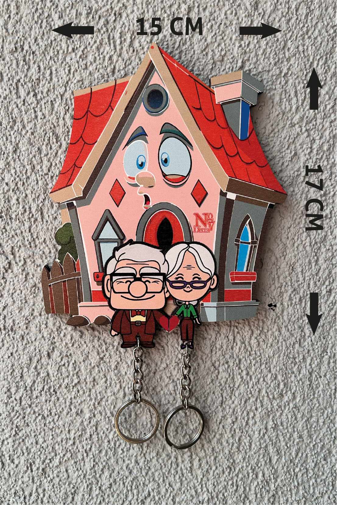 Kişiye Özel Çift & Aile İsimli Duvar Askılı Ahşap Anahtarlık