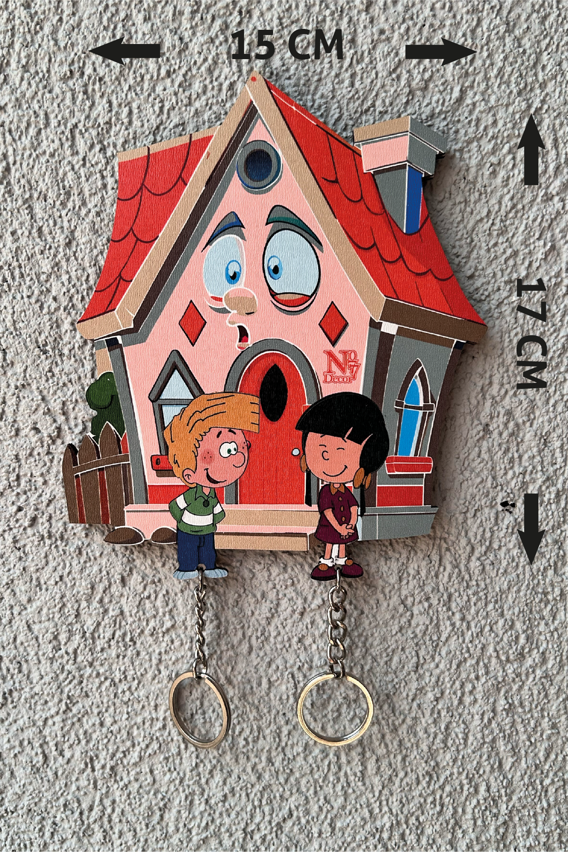 Kişiye Özel Çift & Aile İsimli Duvar Askılı Ahşap Anahtarlık