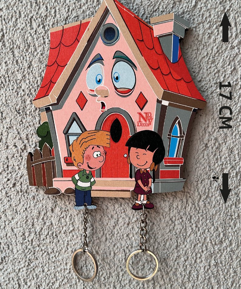 Kişiye Özel Çift & Aile İsimli Duvar Askılı Ahşap Anahtarlık