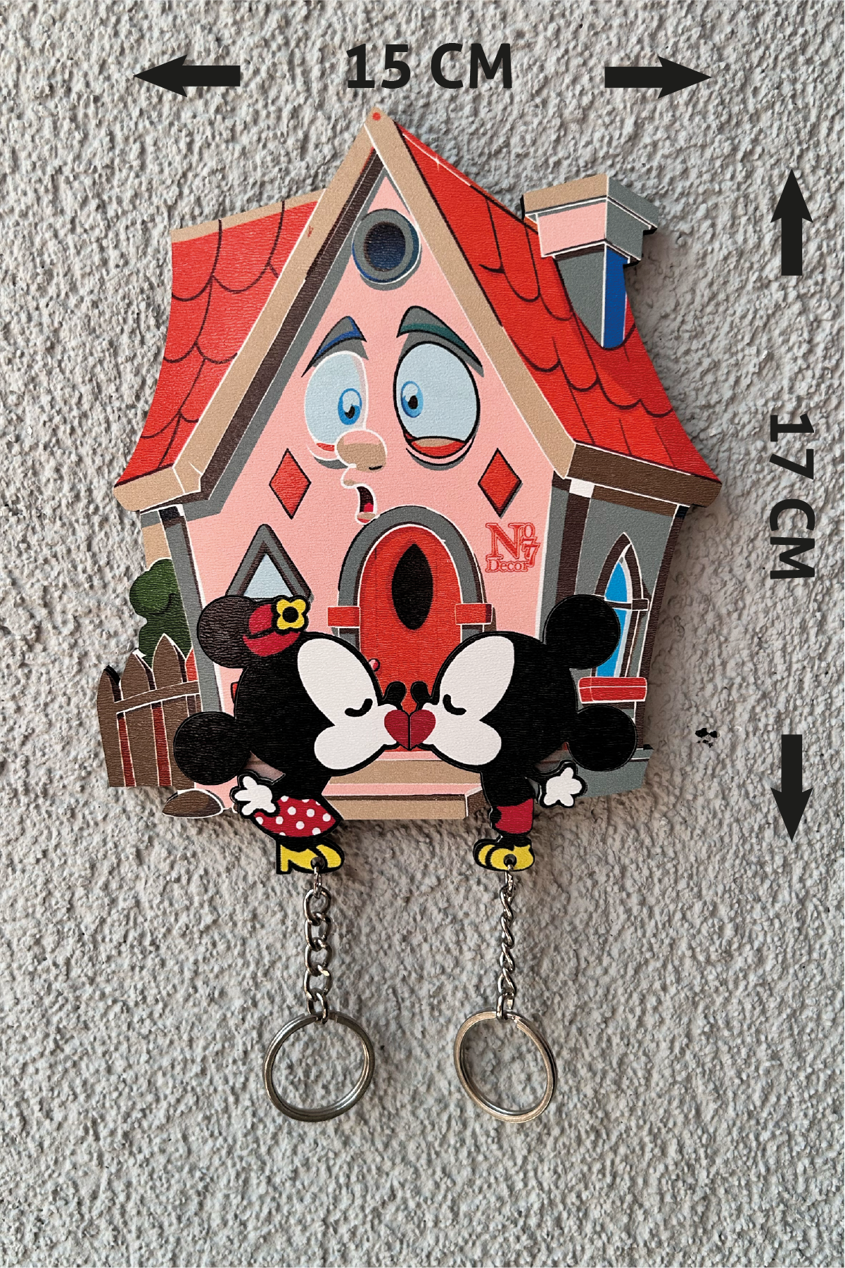 Kişiye Özel Çift & Aile İsimli Duvar Askılı Ahşap Anahtarlık