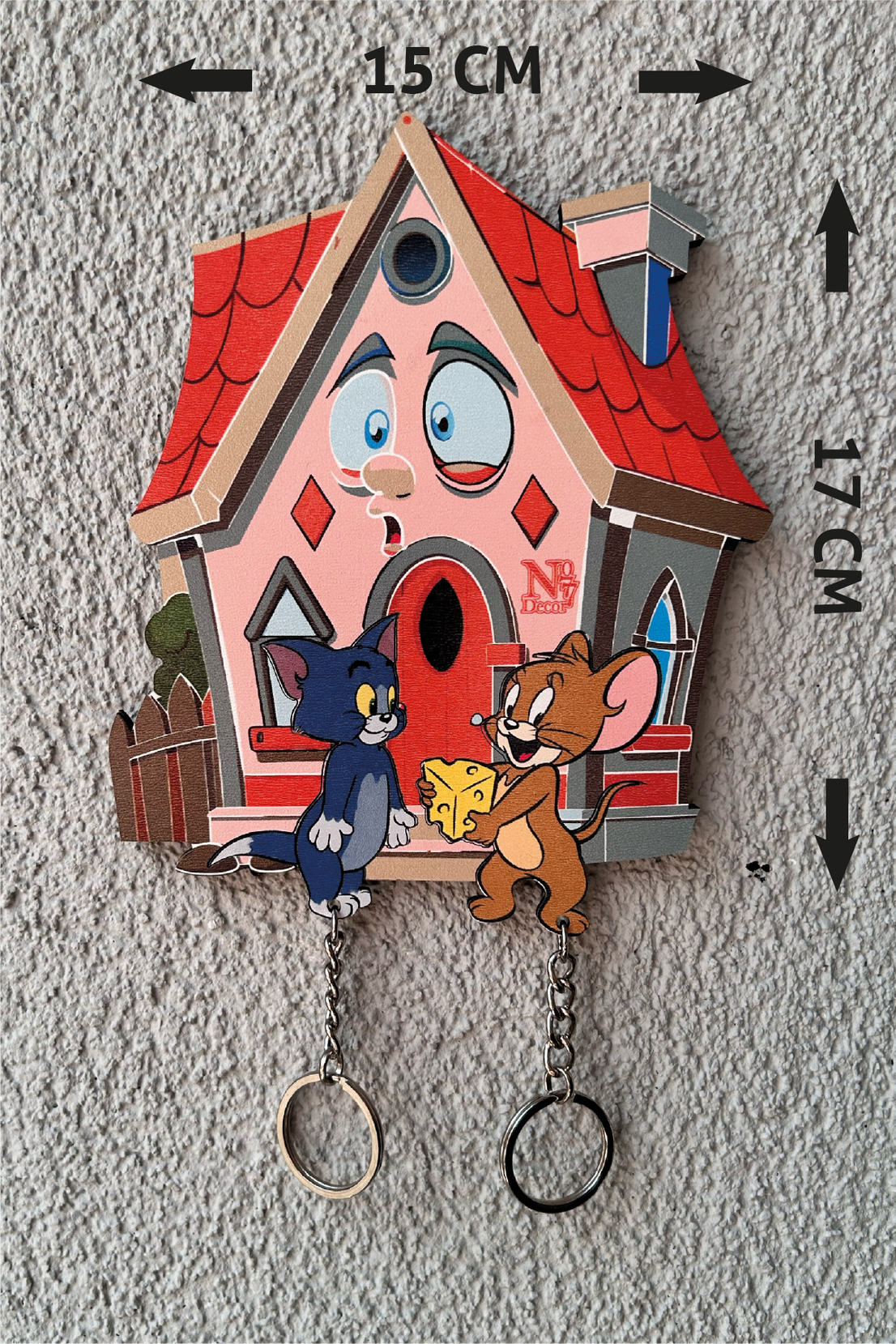 Kişiye Özel Çift & Aile İsimli Duvar Askılı Ahşap Anahtarlık