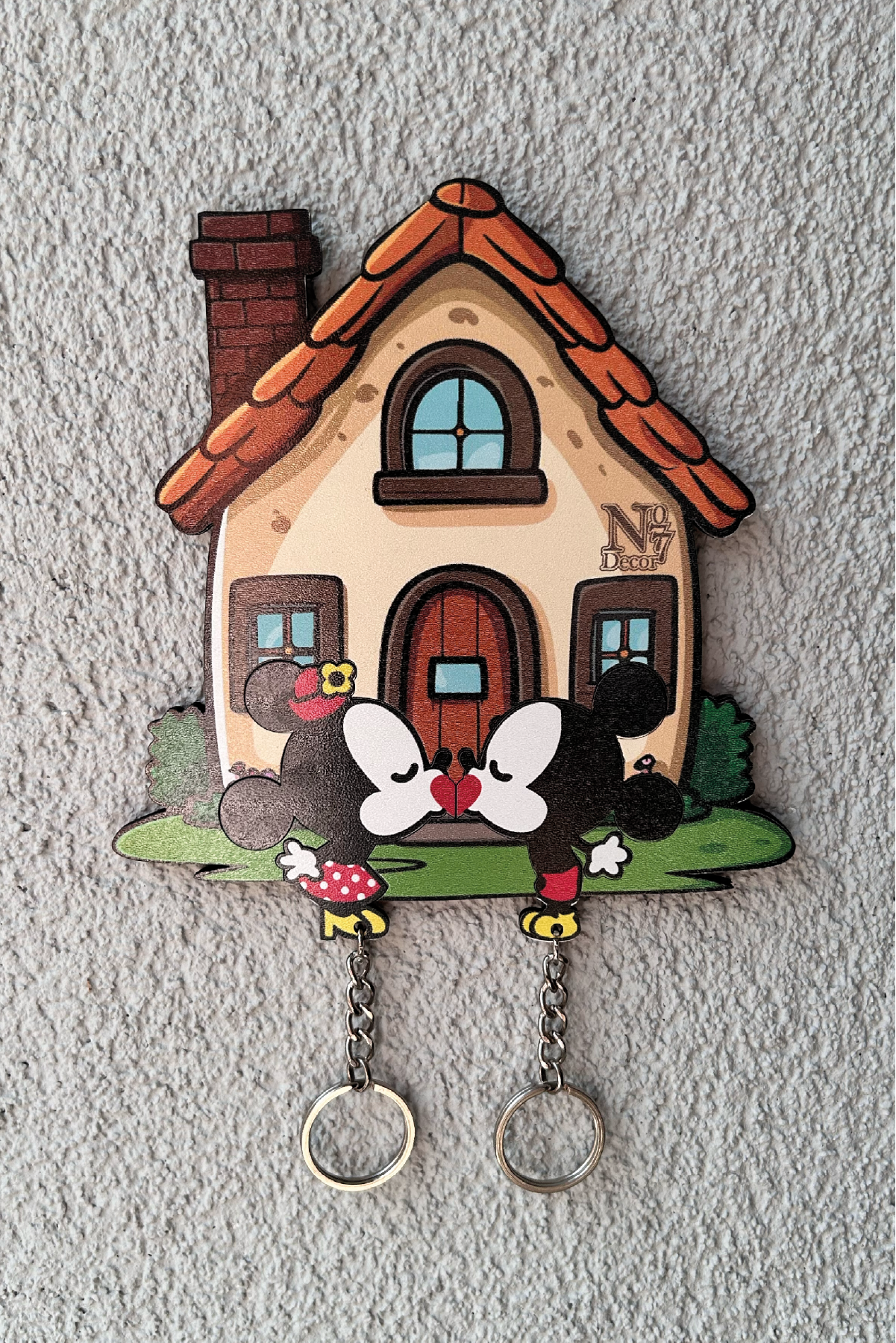 Kişiye Özel Çift & Aile İsimli Duvar Askılı Ahşap Anahtarlık