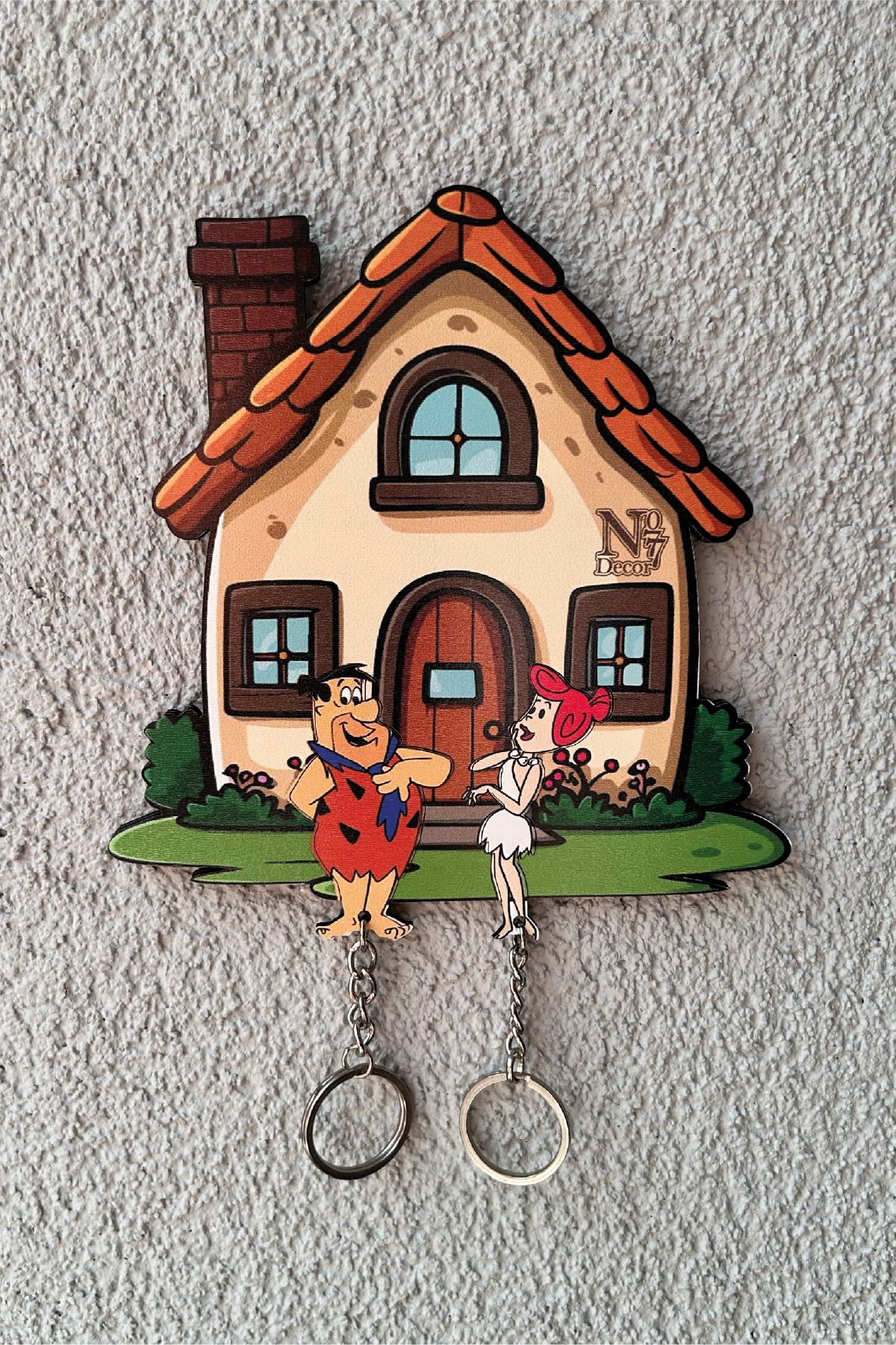 Kişiye Özel Çift & Aile İsimli Duvar Askılı Ahşap Anahtarlık