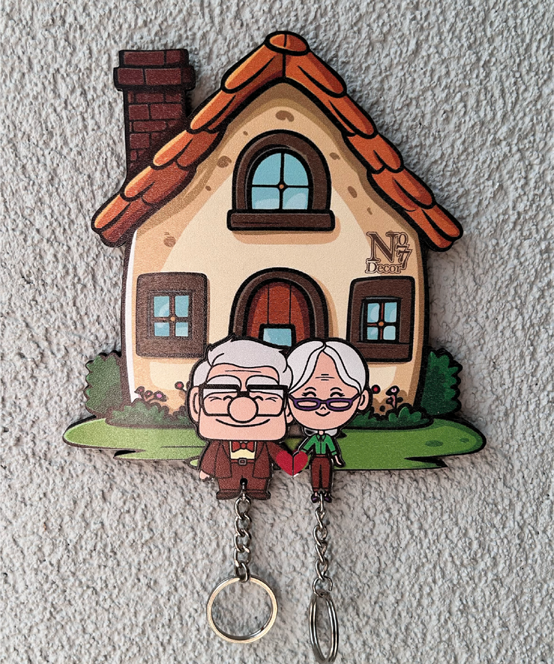 Kişiye Özel Çift & Aile İsimli Duvar Askılı Ahşap Anahtarlık