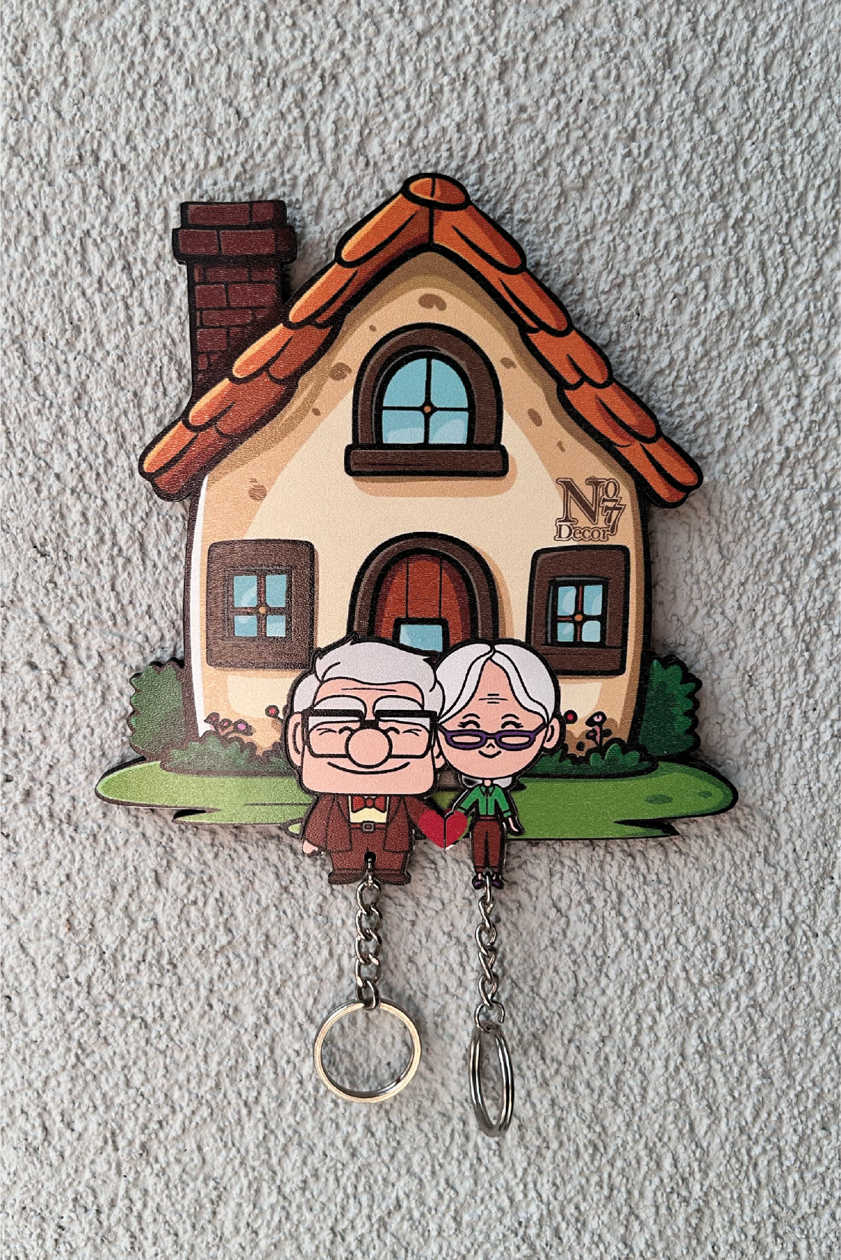 Kişiye Özel Çift & Aile İsimli Duvar Askılı Ahşap Anahtarlık