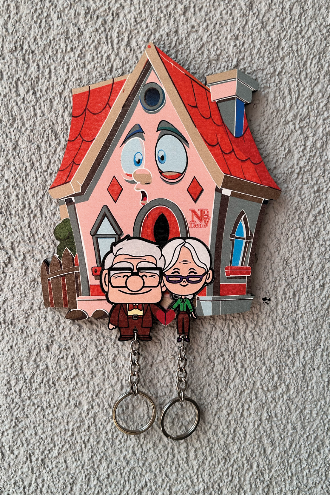 Kişiye Özel Çift & Aile İsimli Duvar Askılı Ahşap Anahtarlık