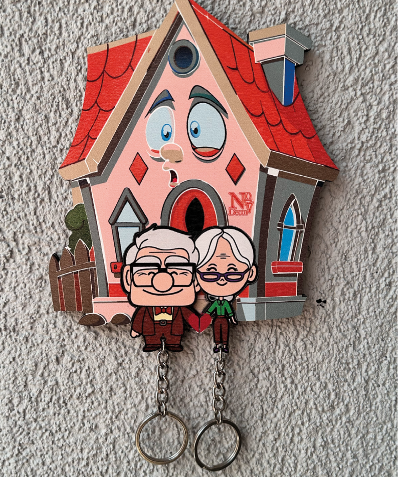 Kişiye Özel Çift & Aile İsimli Duvar Askılı Ahşap Anahtarlık