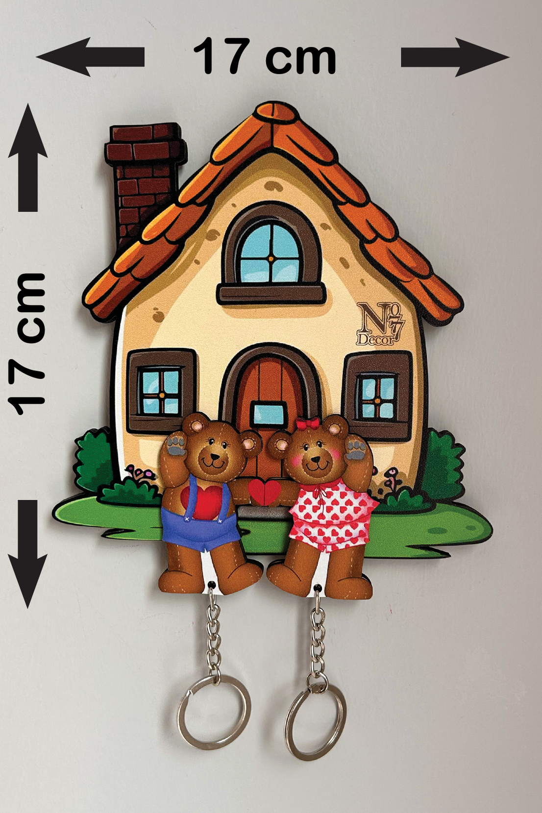 Kişiye Özel Çift & Aile İsimli Duvar Askılı Ahşap Anahtarlık