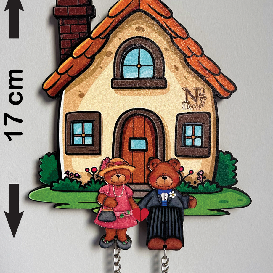 Kişiye Özel Çift & Aile İsimli Duvar Askılı Ahşap Anahtarlık