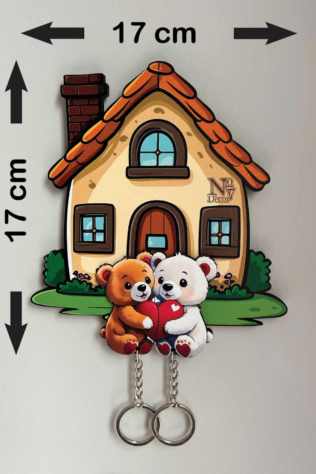 Kişiye Özel Çift & Aile İsimli Duvar Askılı Ahşap Anahtarlık