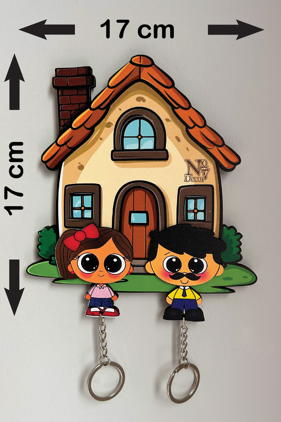 Kişiye Özel Çift & Aile İsimli Duvar Askılı Ahşap Anahtarlık