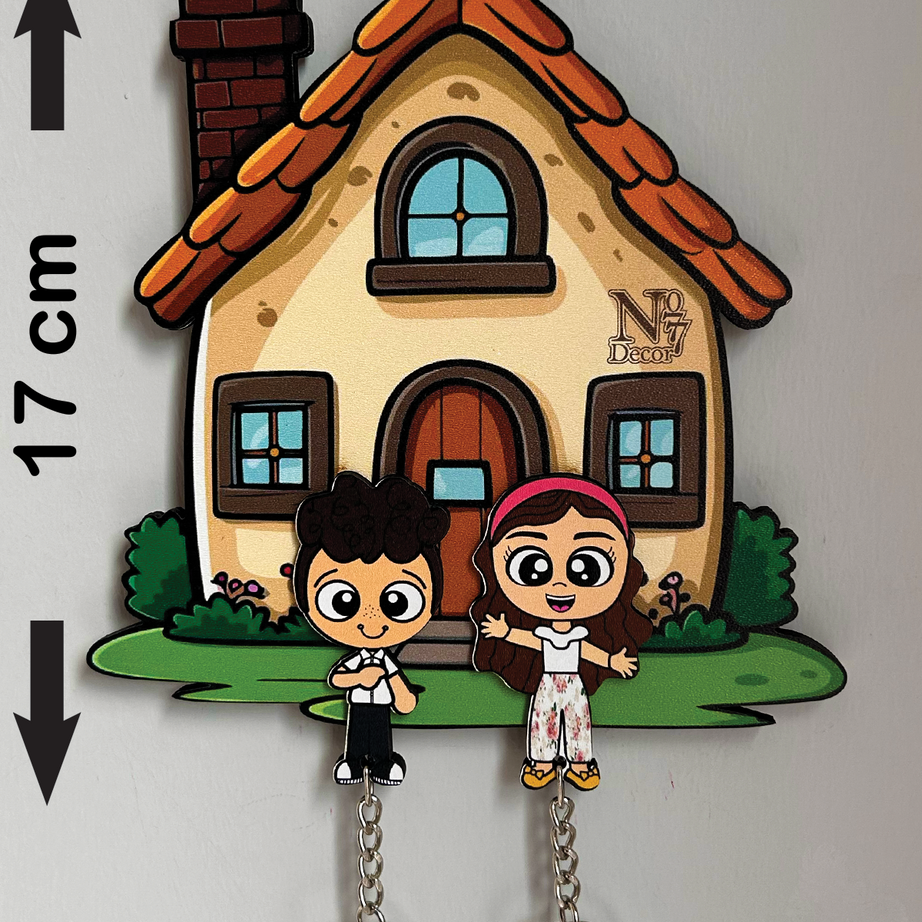 Kişiye Özel Çift & Aile İsimli Duvar Askılı Ahşap Anahtarlık