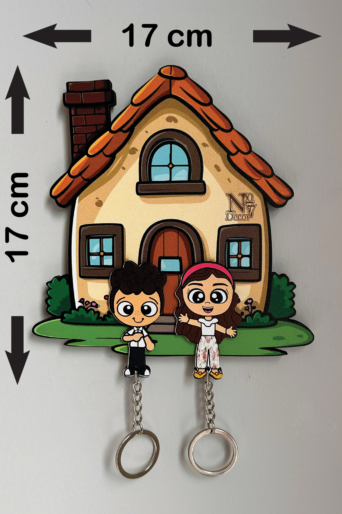 Kişiye Özel Çift & Aile İsimli Duvar Askılı Ahşap Anahtarlık