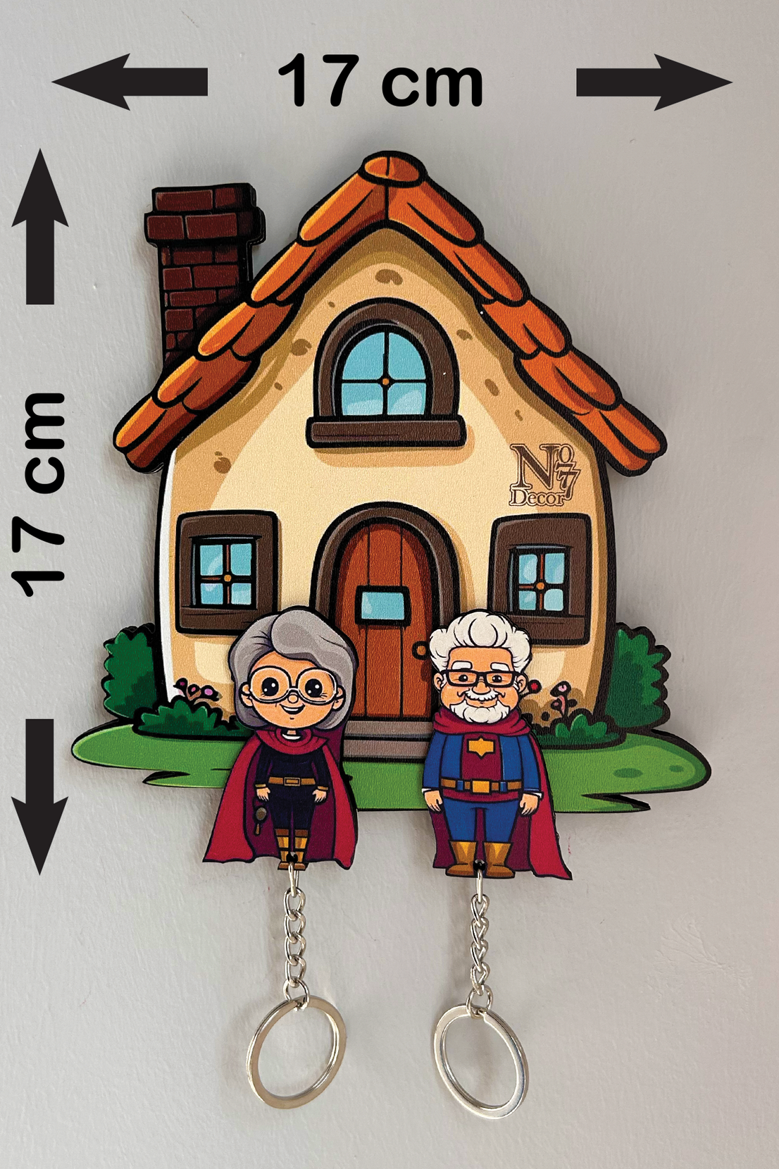 Kişiye Özel Çift & Aile İsimli Duvar Askılı Ahşap Anahtarlık
