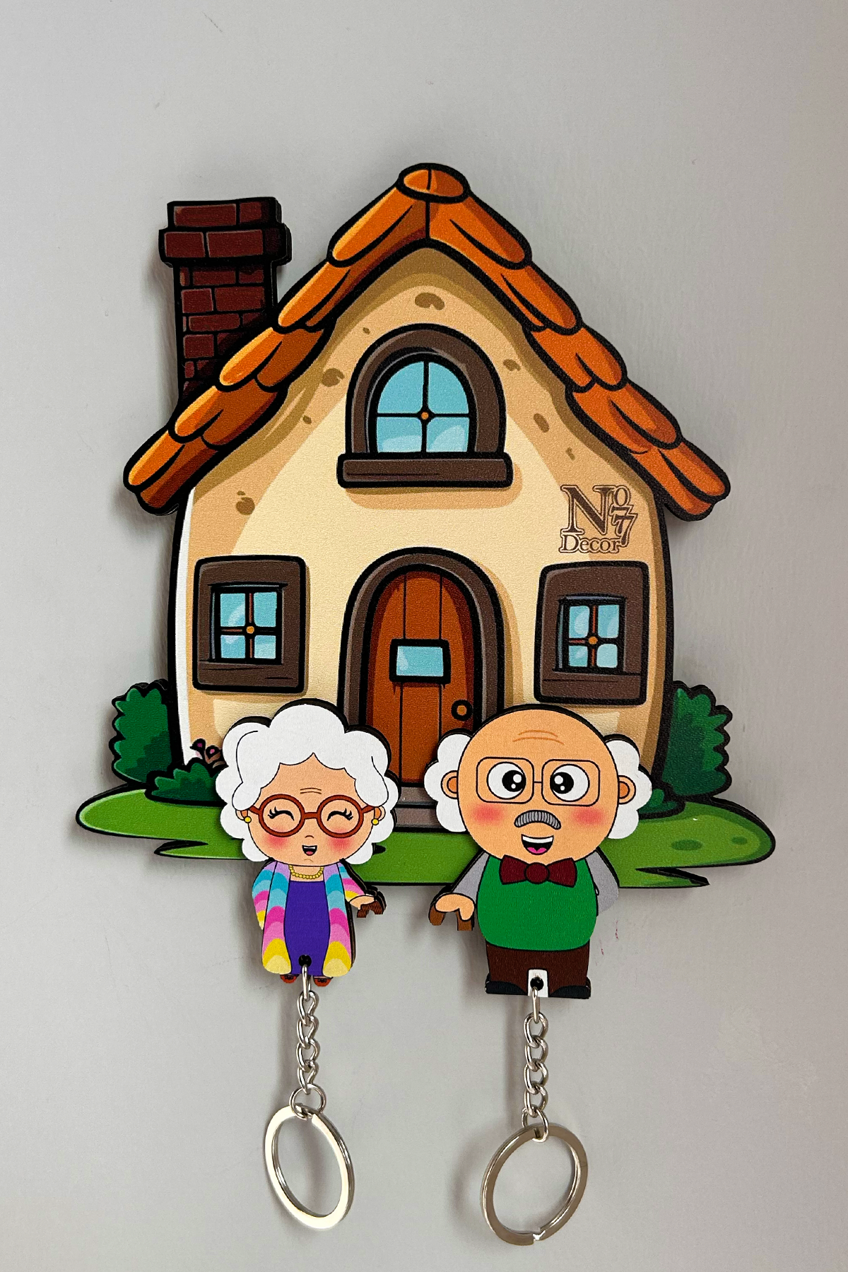 Kişiye Özel Çift & Aile İsimli Duvar Askılı Ahşap Anahtarlık