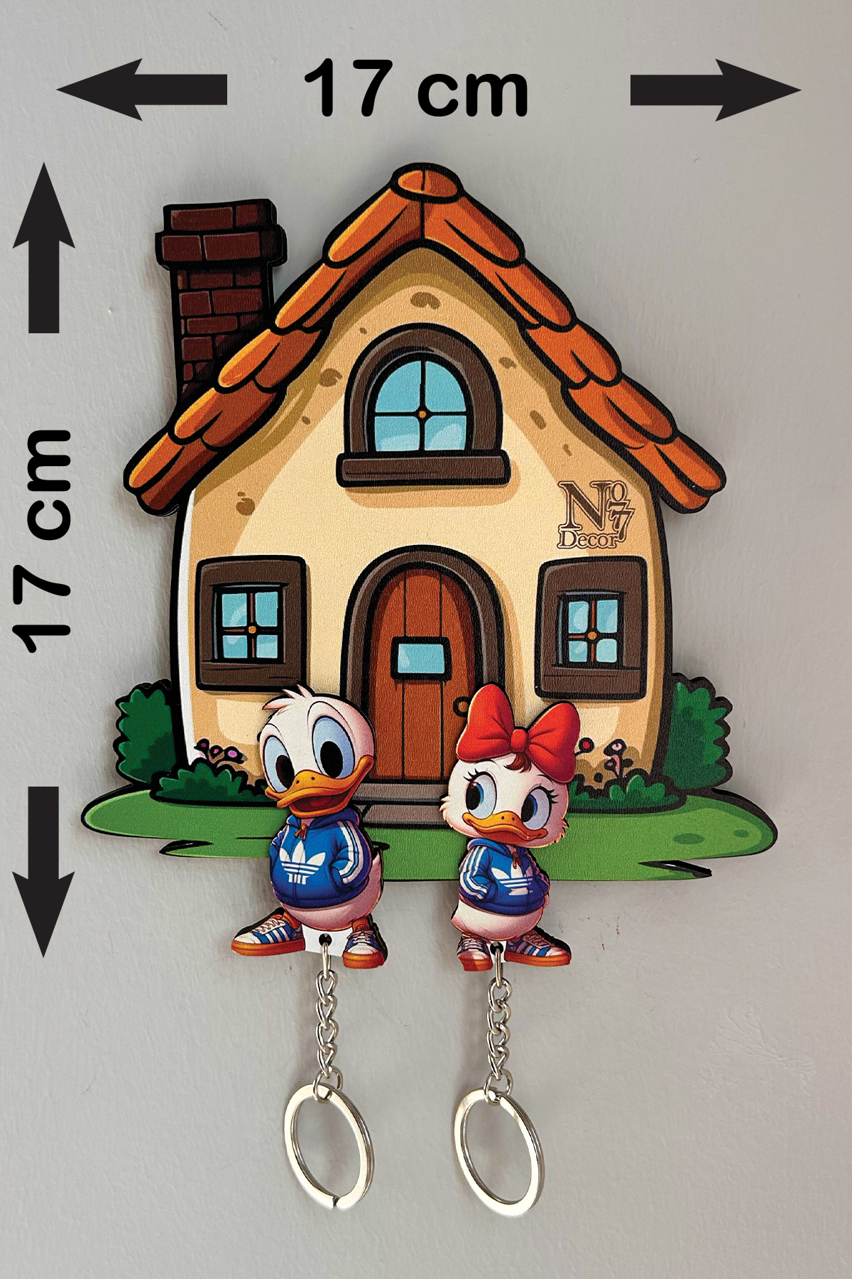 Kişiye Özel Çift & Aile İsimli Duvar Askılı Ahşap Anahtarlık