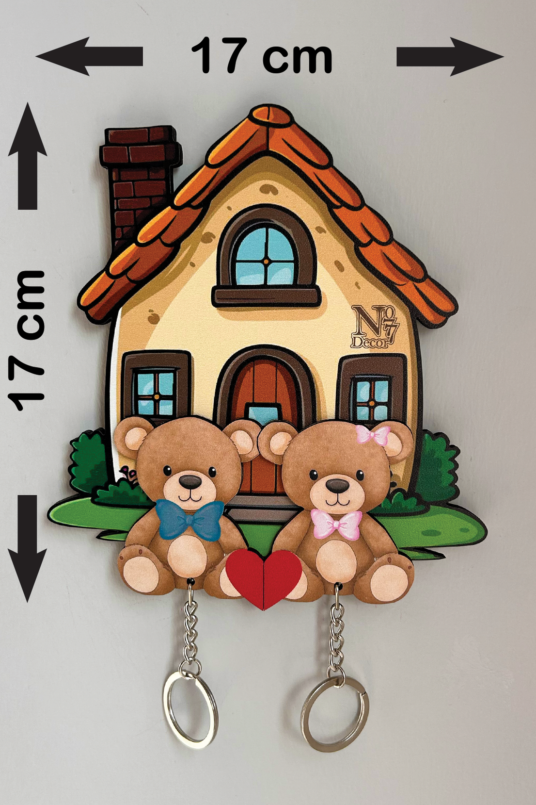 Kişiye Özel Çift & Aile İsimli Duvar Askılı Ahşap Anahtarlık