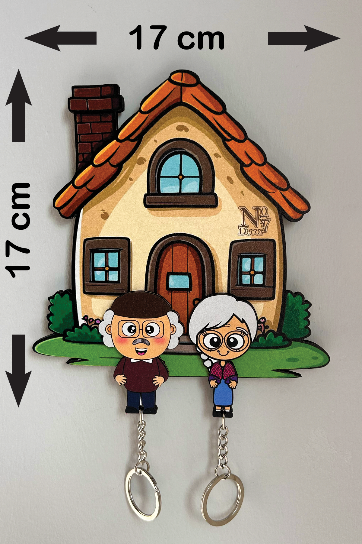 Kişiye Özel Çift & Aile İsimli Duvar Askılı Ahşap Anahtarlık