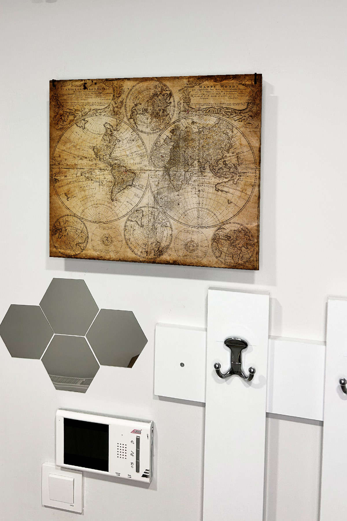 Piri Reis Harita Temalı Ahşap Sigorta Saklama Kutusu