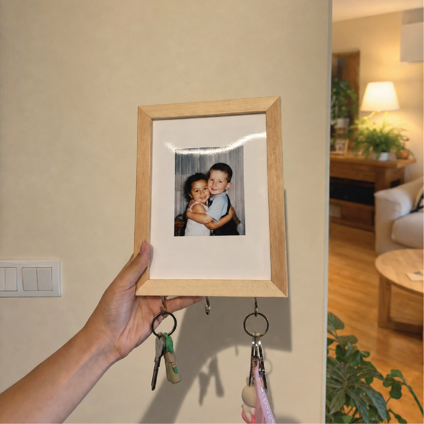 Kişiye Özel Fotoğraflı Tablo Anahtarlık Askılığı