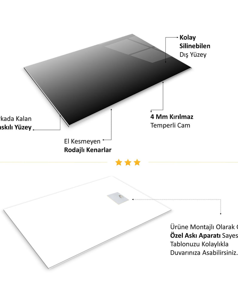 Atatürk Serisi Dayanıklı Cam Tablo