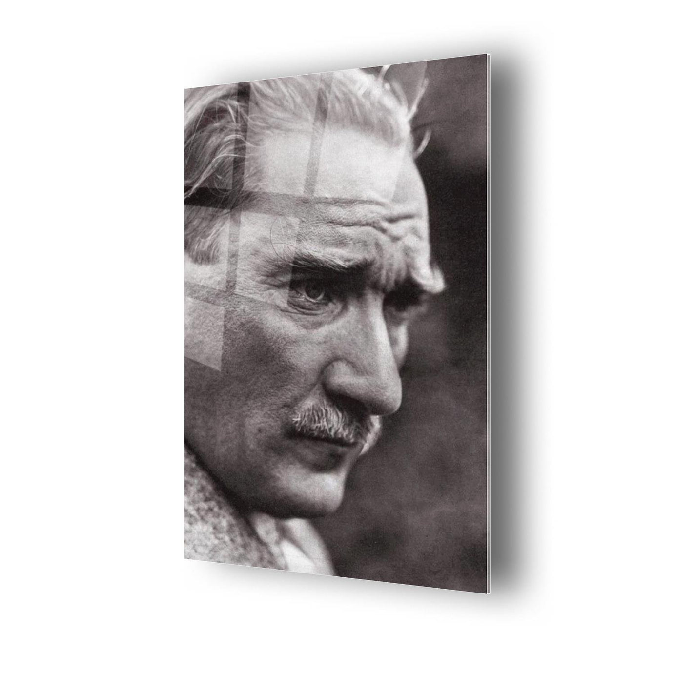 Atatürk Siyah Beyaz Temalı Dayanıklı Cam Tablo