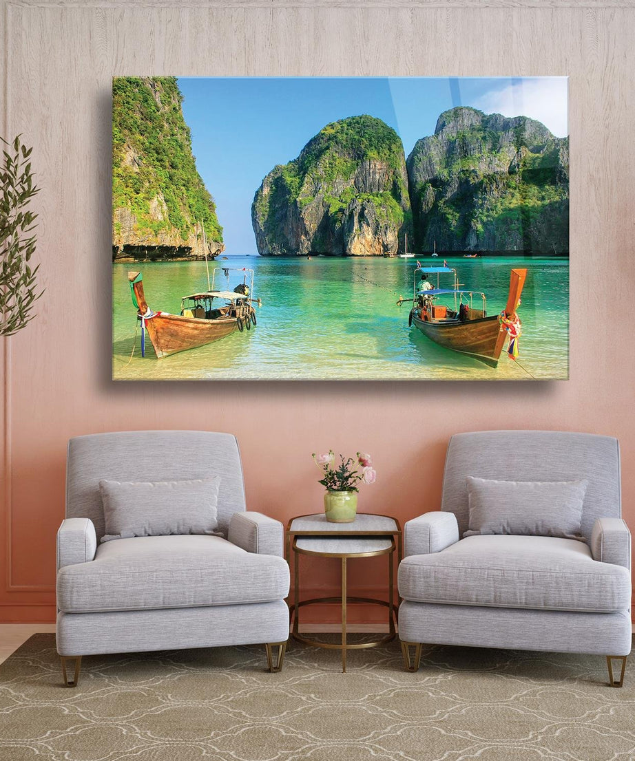 Bali Manzara Temalı Cam Tablo