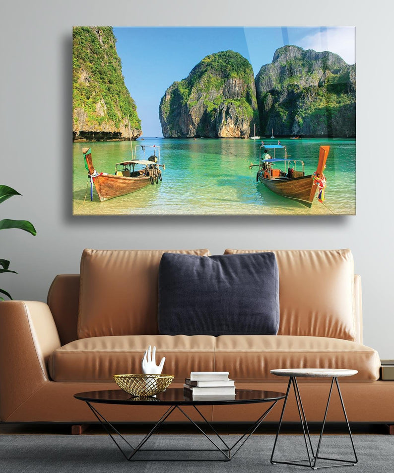 Bali Manzara Temalı Cam Tablo