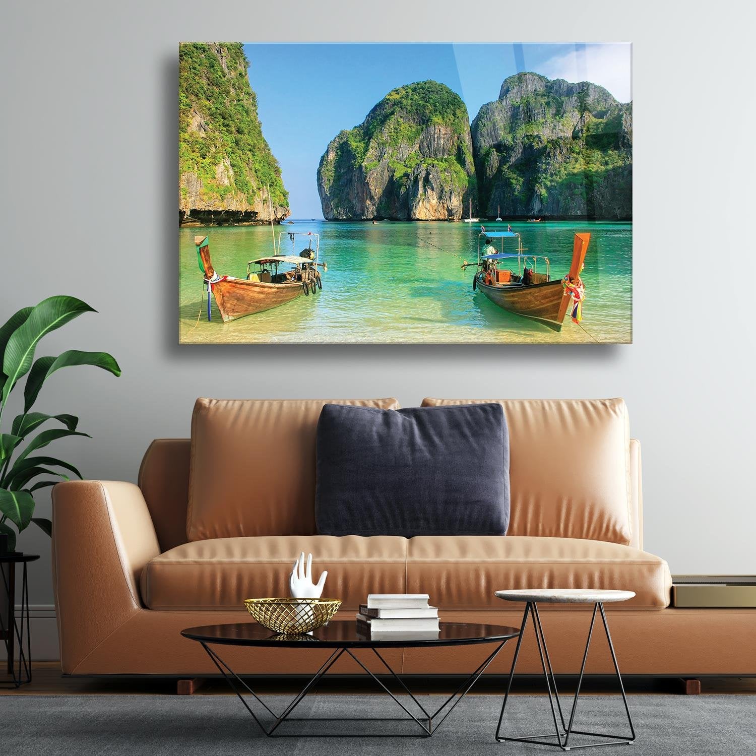 Bali Manzara Temalı Cam Tablo