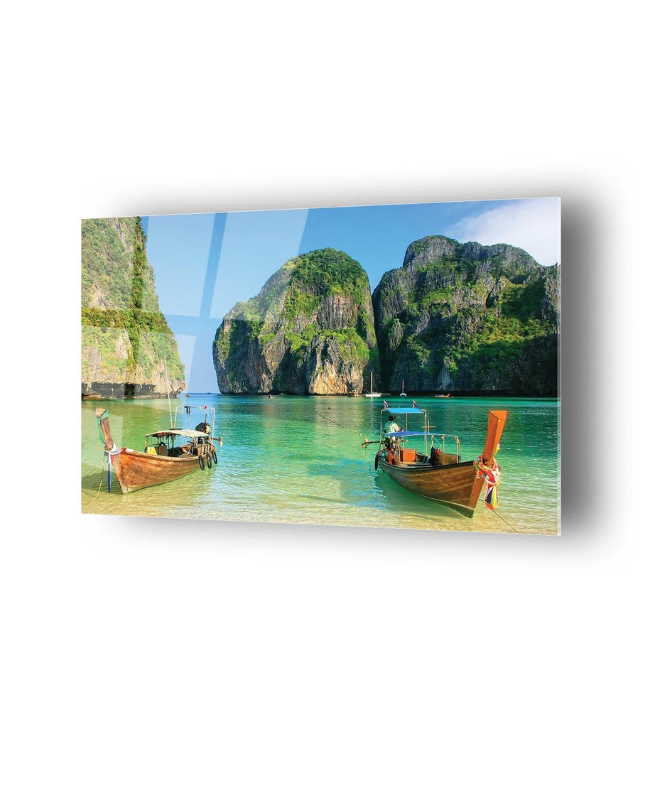 Bali Manzara Temalı Cam Tablo