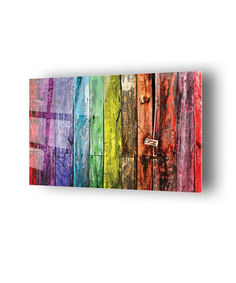 Boyalı Çit Temalı Cam Tablo