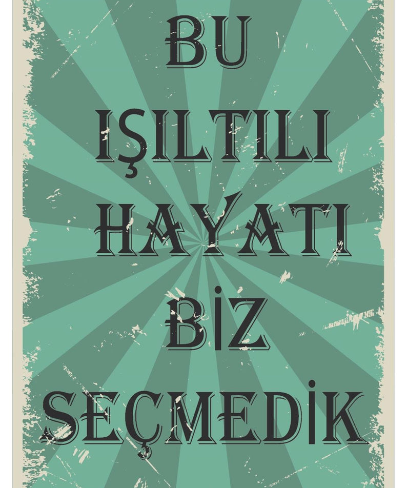 Bu Işıltılı Hayatı Biz Seçmedik Ahşap Poster
