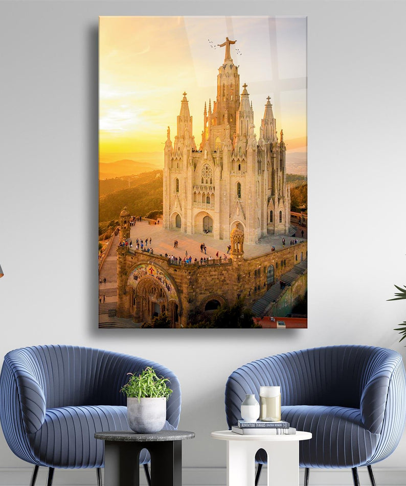 Katedral Temalı Cam Tablo