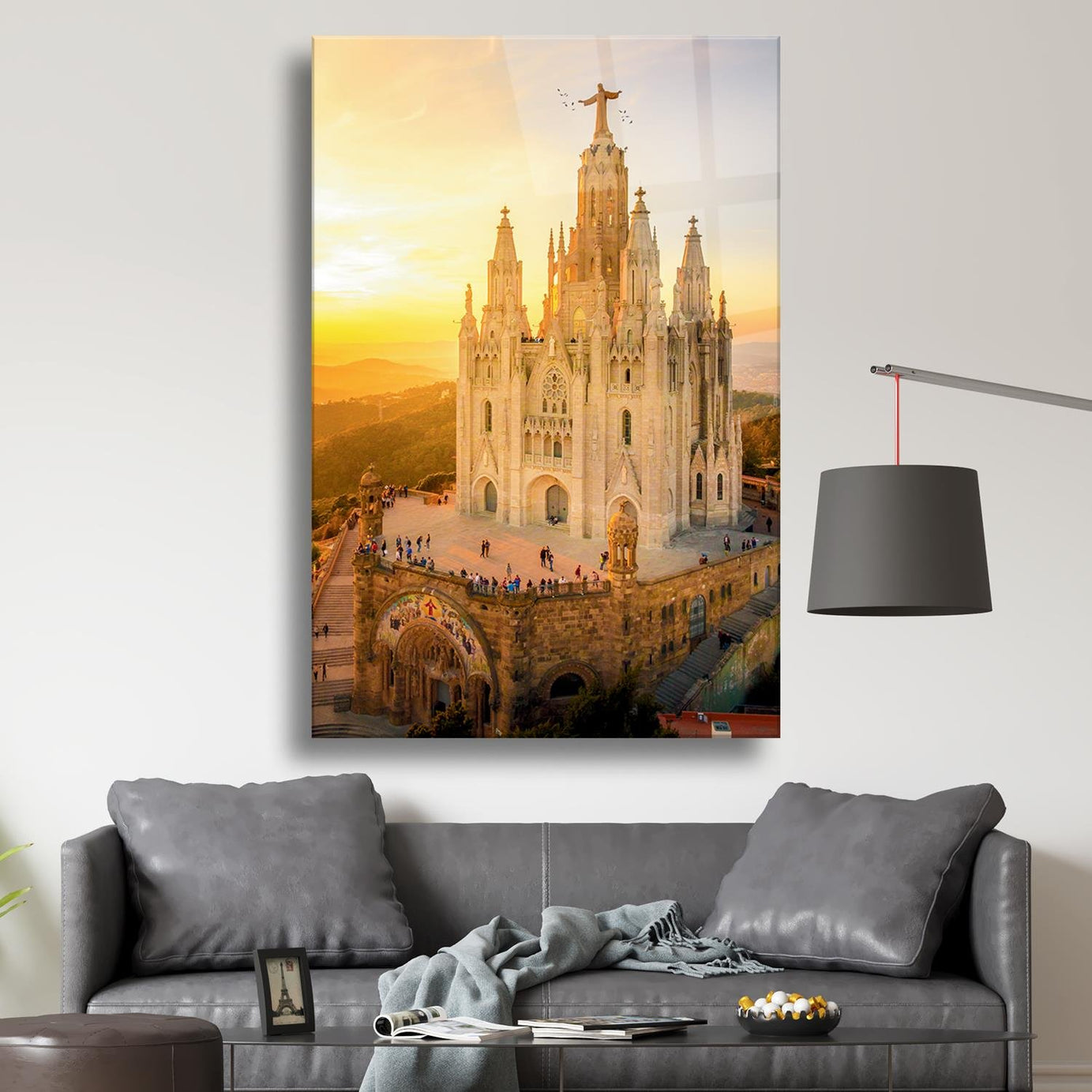 Katedral Temalı Cam Tablo