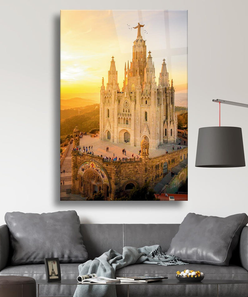 Katedral Temalı Cam Tablo