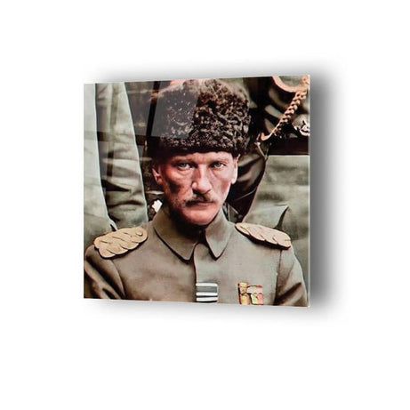 Komutan Atatürk Temalı Cam Tablo