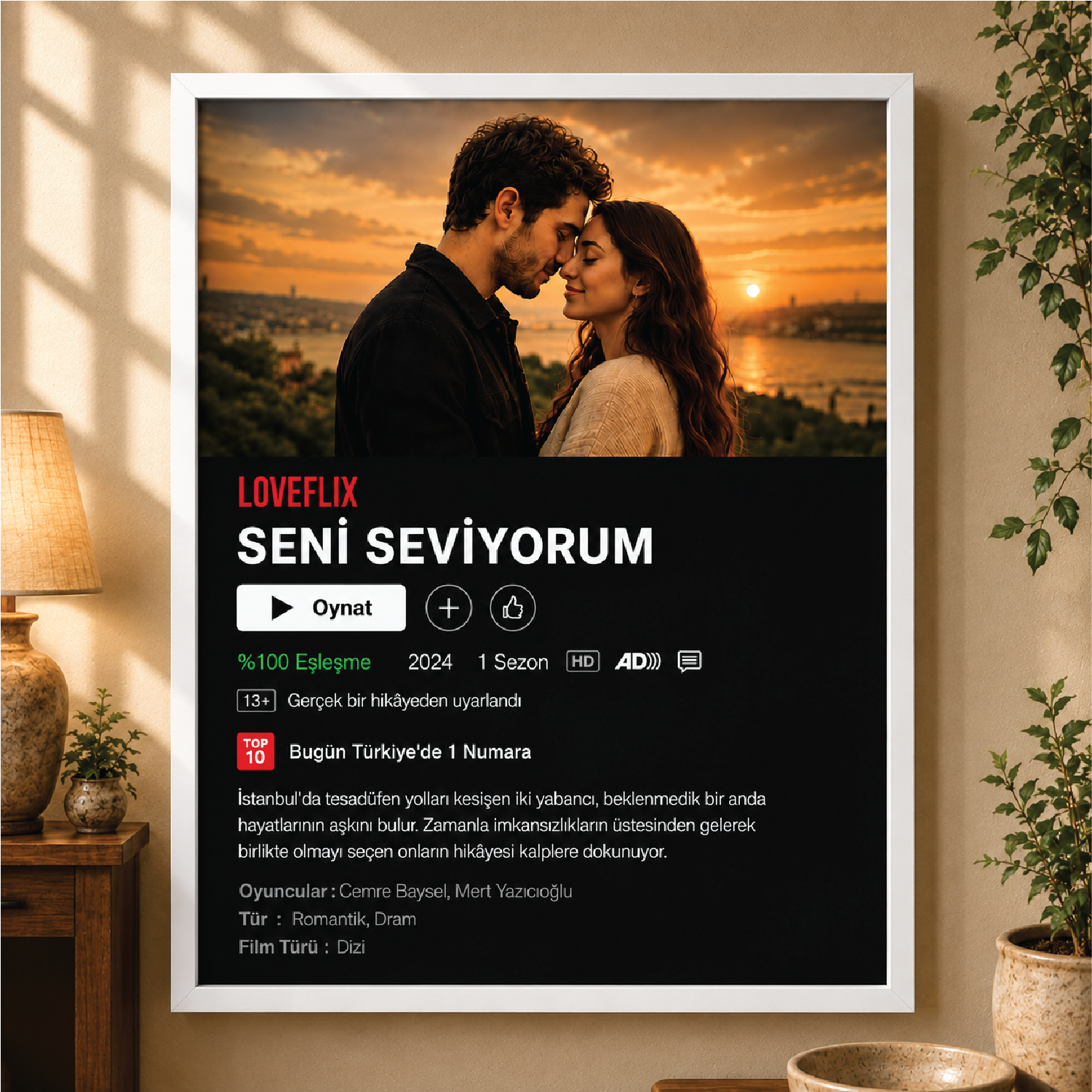 Loveflix – Bizim Hikayemiz Kişiye Özel Film Tablosu
