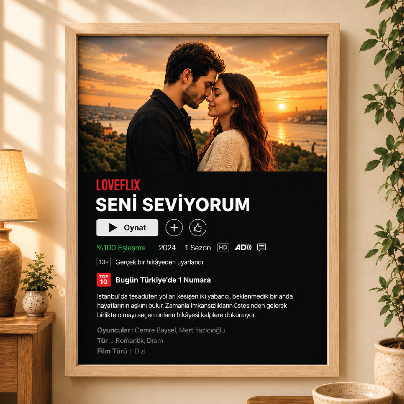 Loveflix – Bizim Hikayemiz Kişiye Özel Film Tablosu