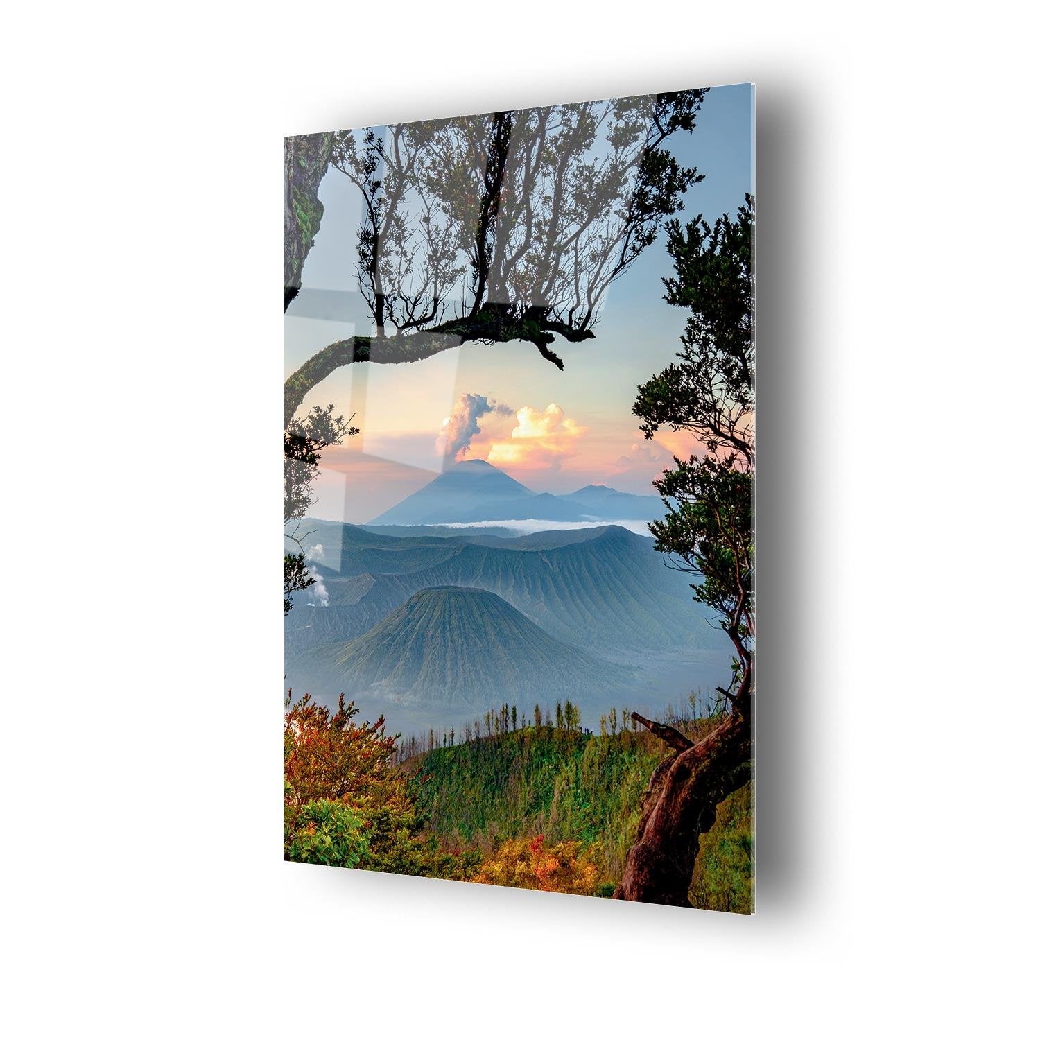 Manzara Temalı Cam Tablo