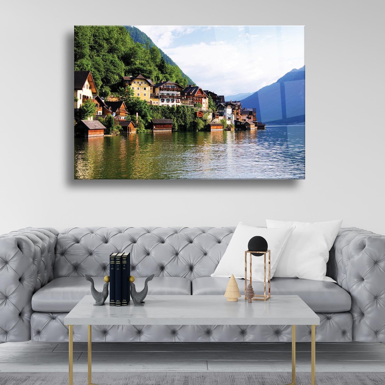 Manzara Temalı Cam Tablo