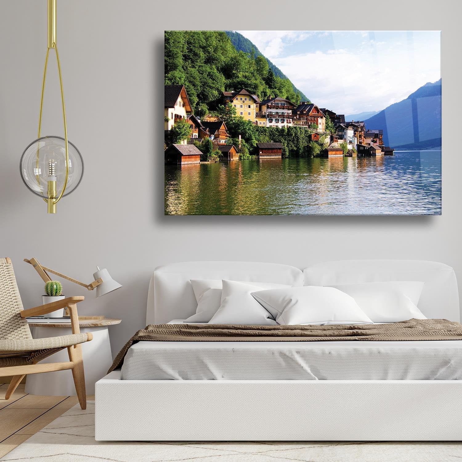 Manzara Temalı Cam Tablo