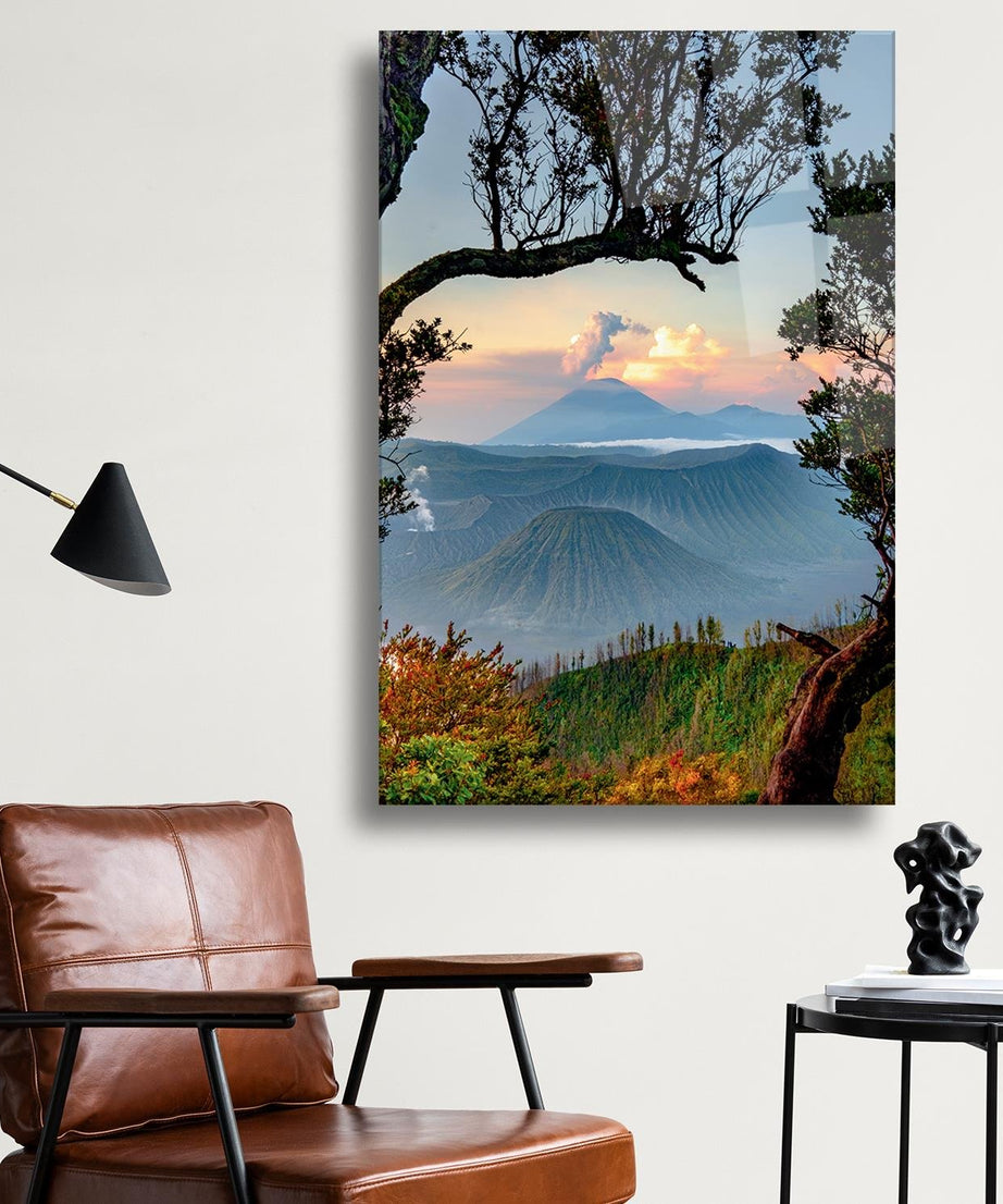 Manzara Temalı Cam Tablo